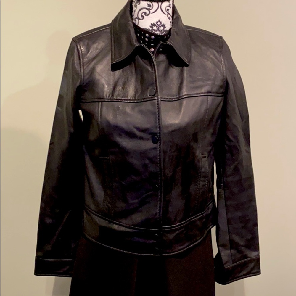 black leather